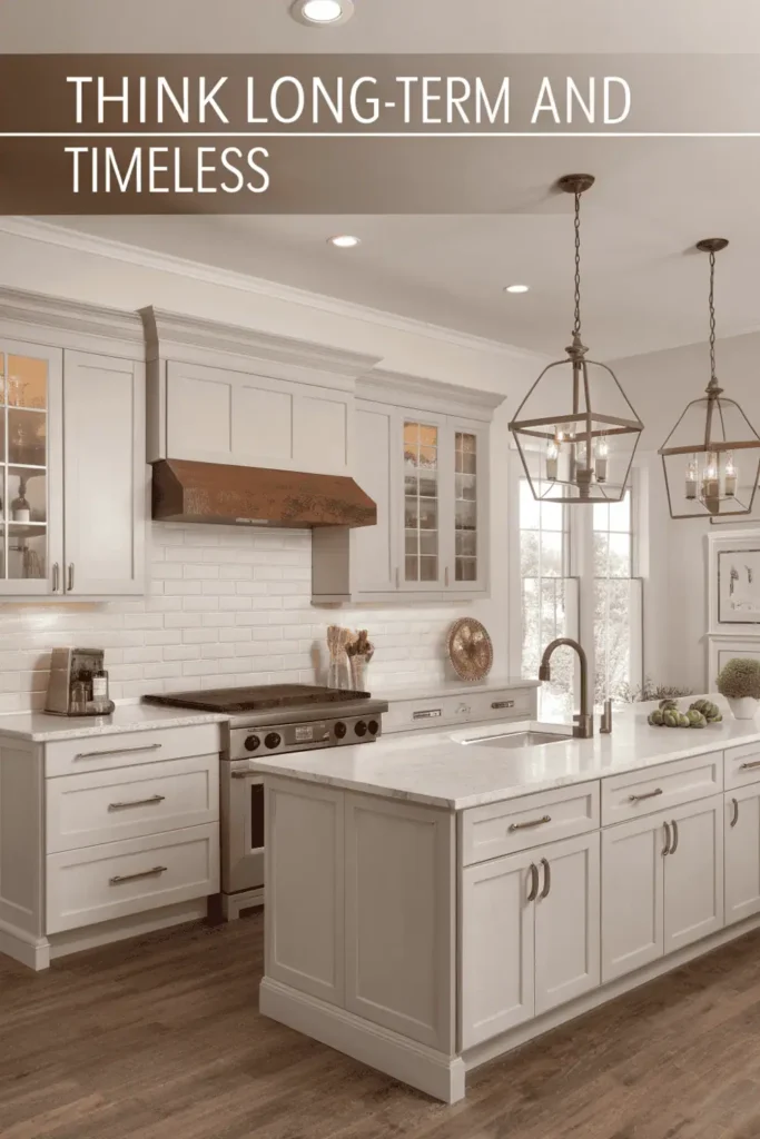 2026 timeless kitchen remodel with shaker cabinets, quartz countertops, and neutral tones highlighting long-lasting, elegant design.